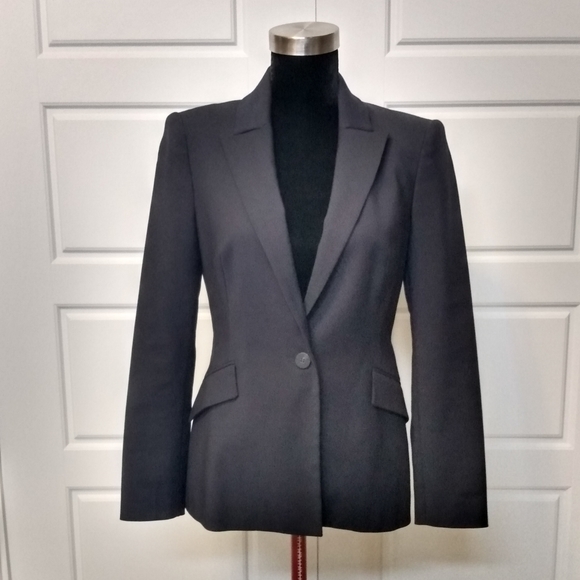 Zara Navy One Button Jacket Size M - Picture 1 of 2